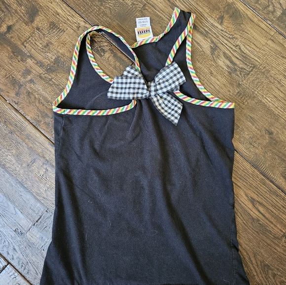 HARAJUKA MINI GIRLS BLACK TANK TOP SIZE 10 - Picture 4 of 7